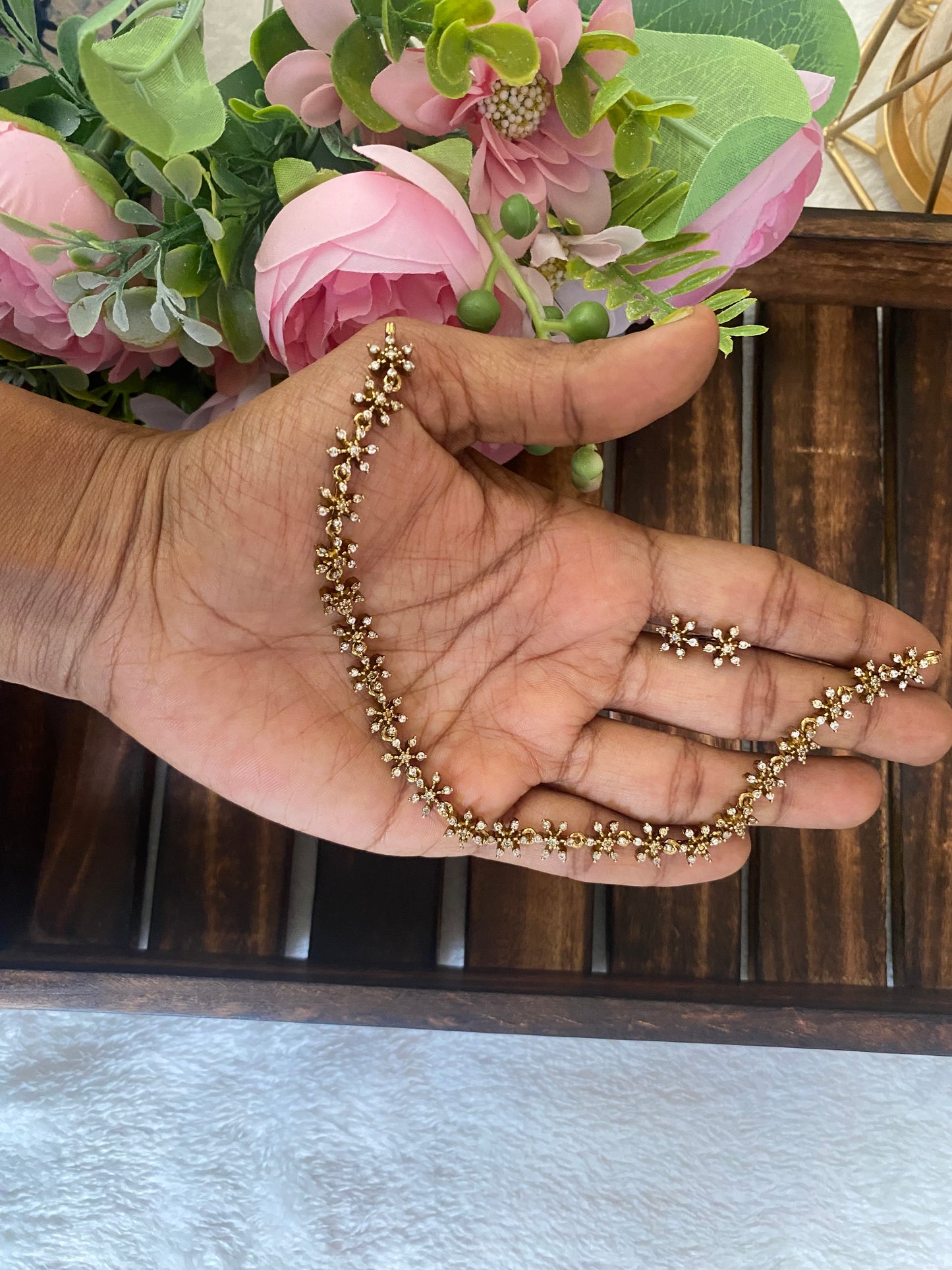 Diamond antique finish Necklace Set