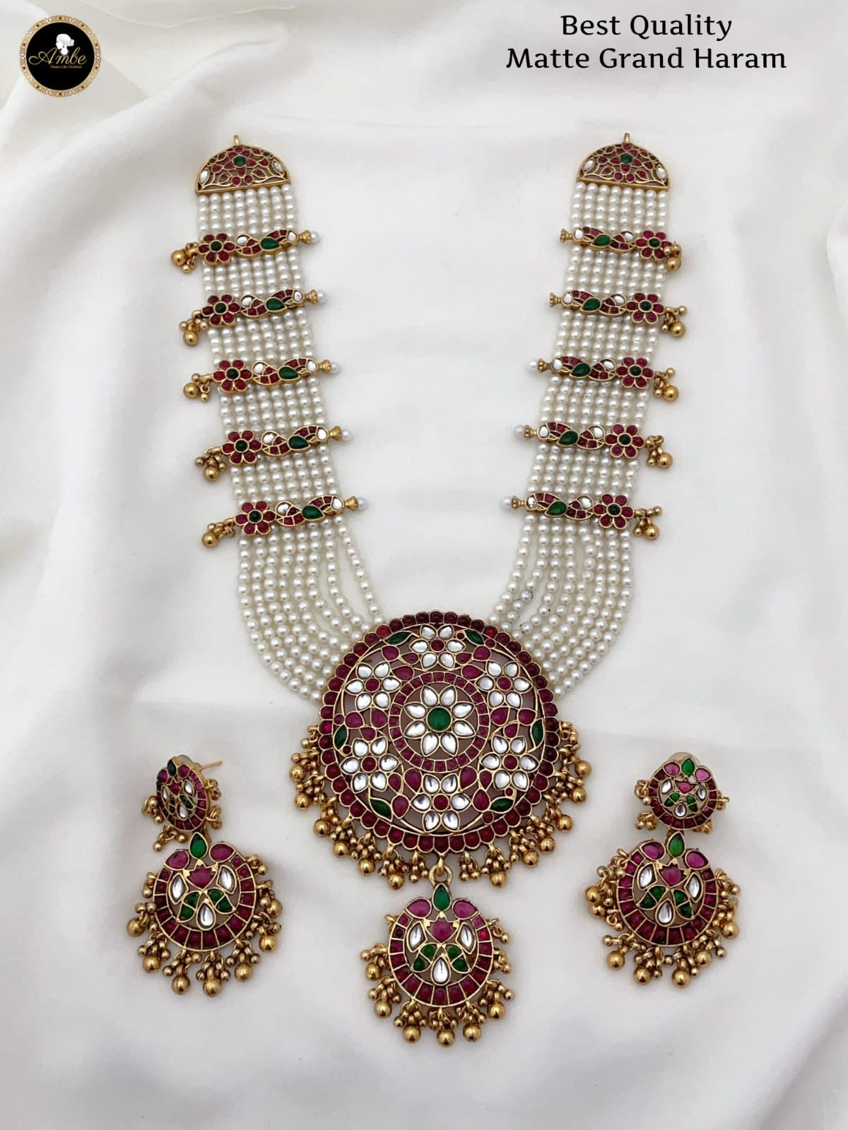 Trending Viral Green Beads Bridal Haram | Luxury Indian Wedding Jewelry