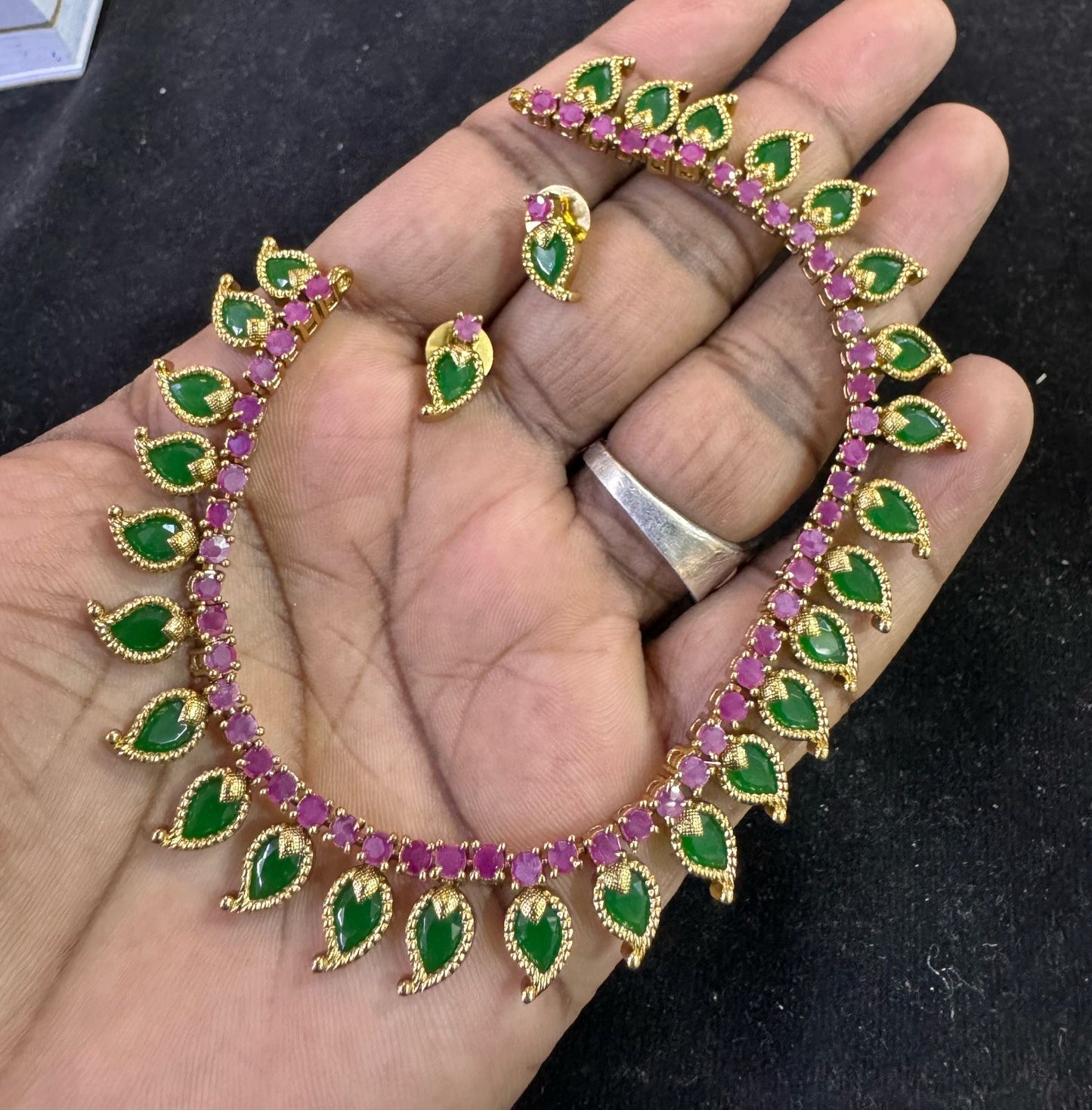 Premium ruby and emerald gold replica finish