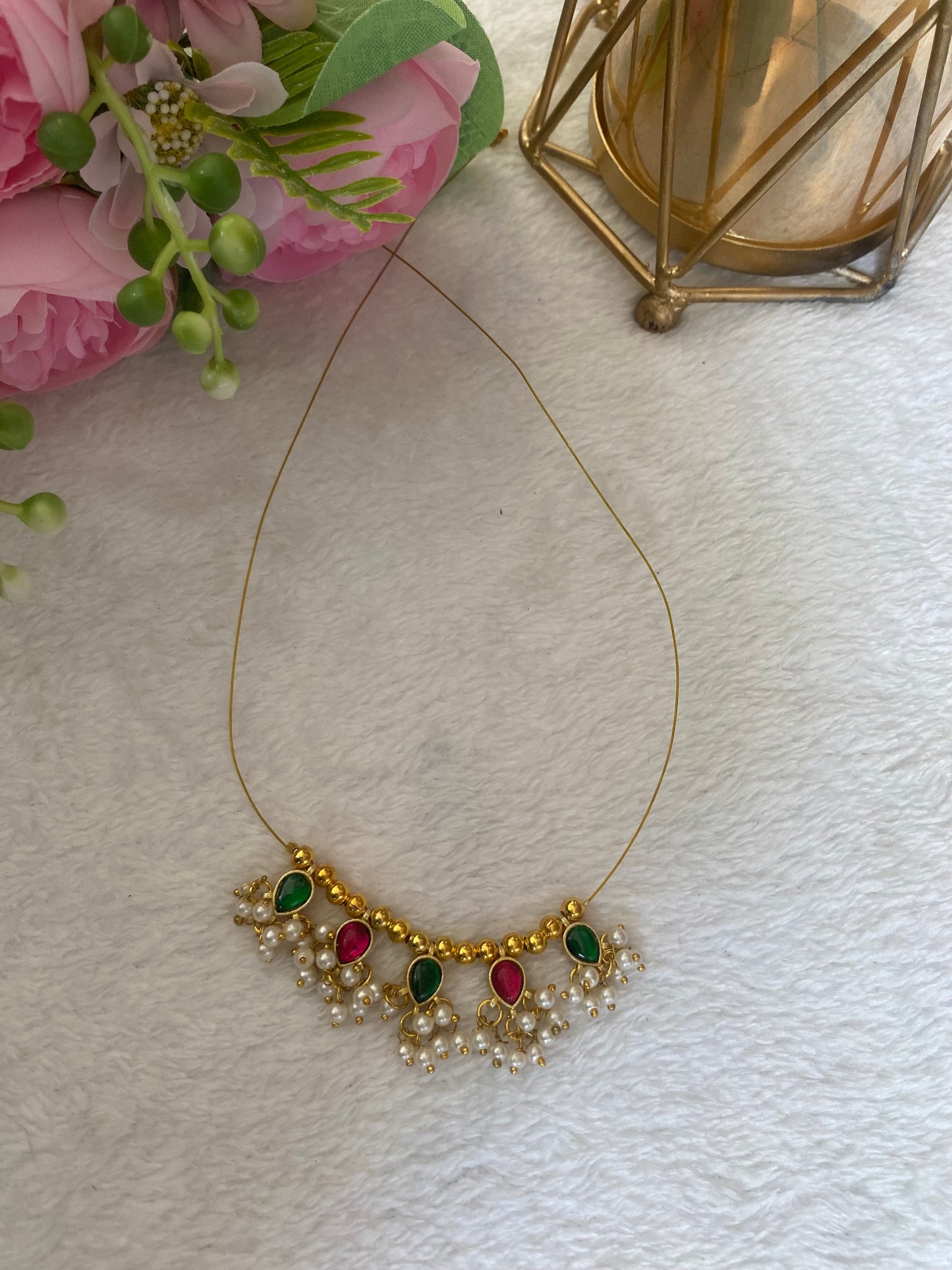 Cute Pearl droppings invisible necklace