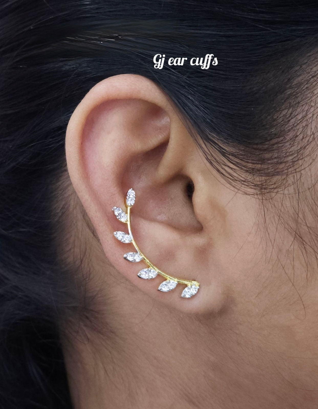 Premium diamond finish earcuffs