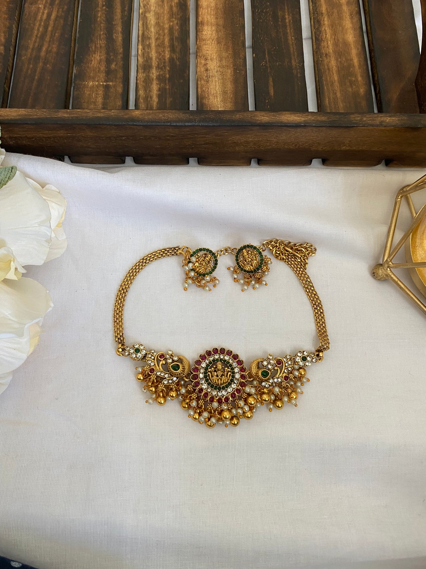 Premium rice beads kemp Pearl choker