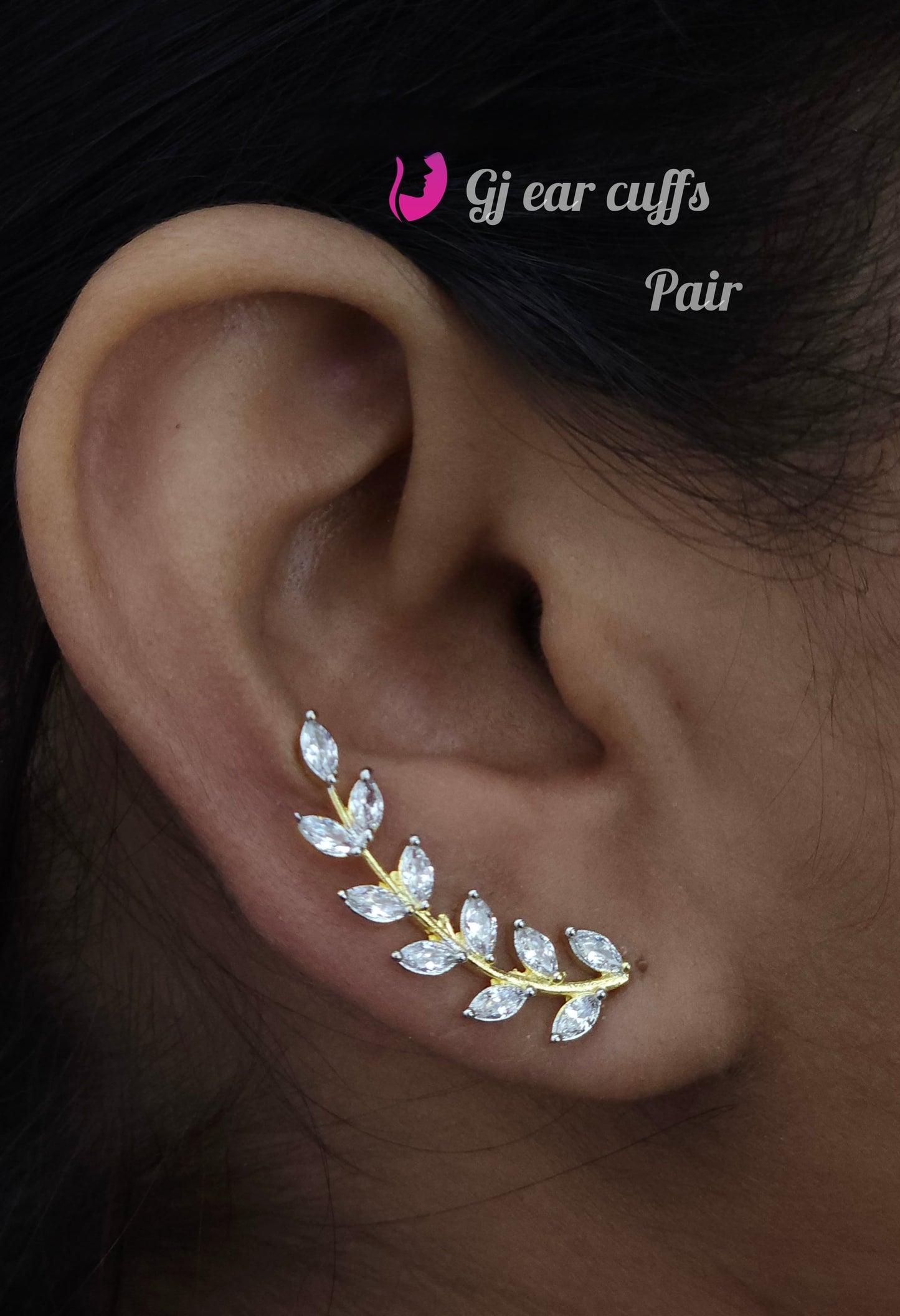Premium diamond finish earcuffs