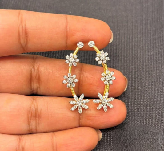 AD diamond ear cuffs