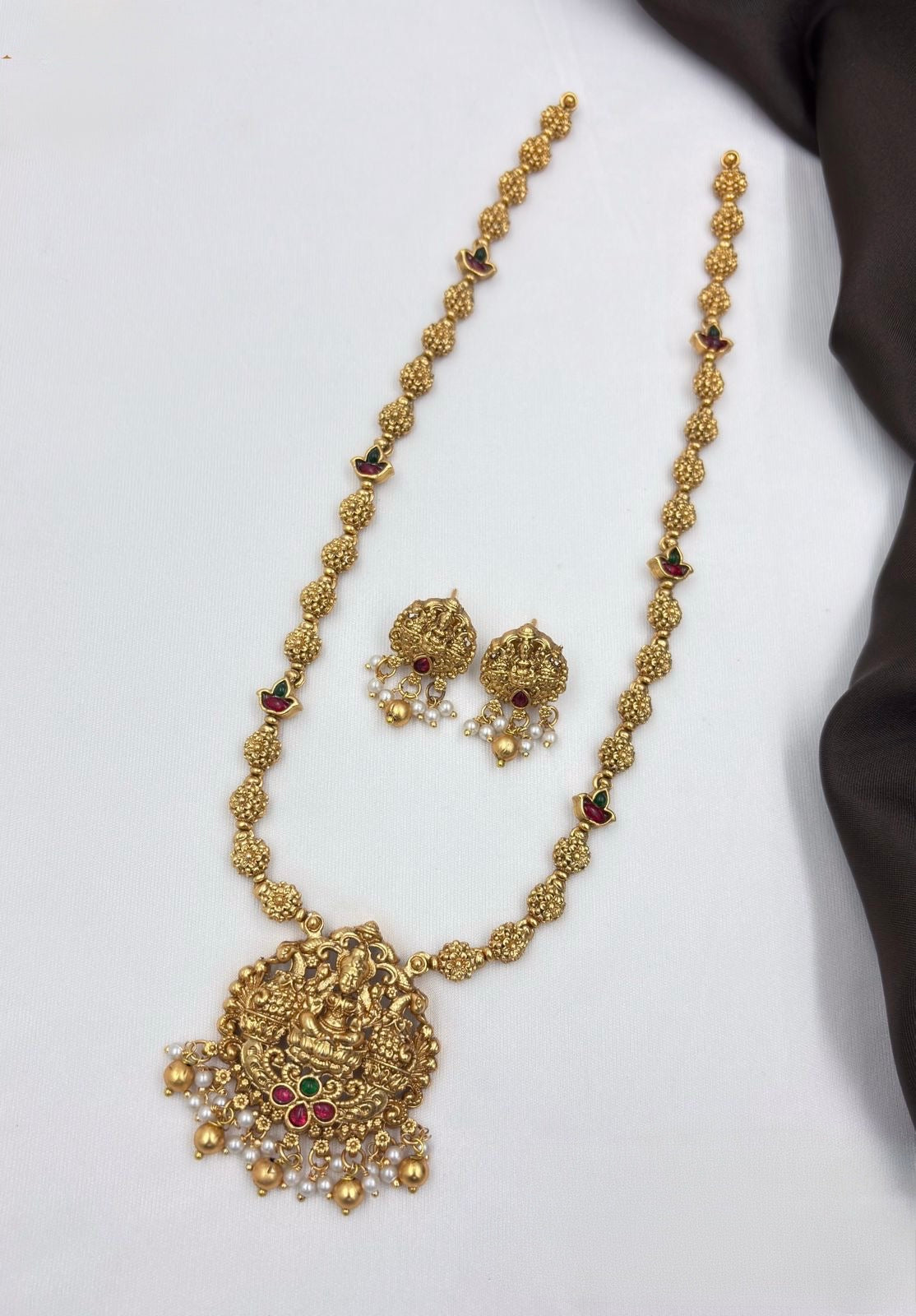 Premium gold finish Lakshmi haram