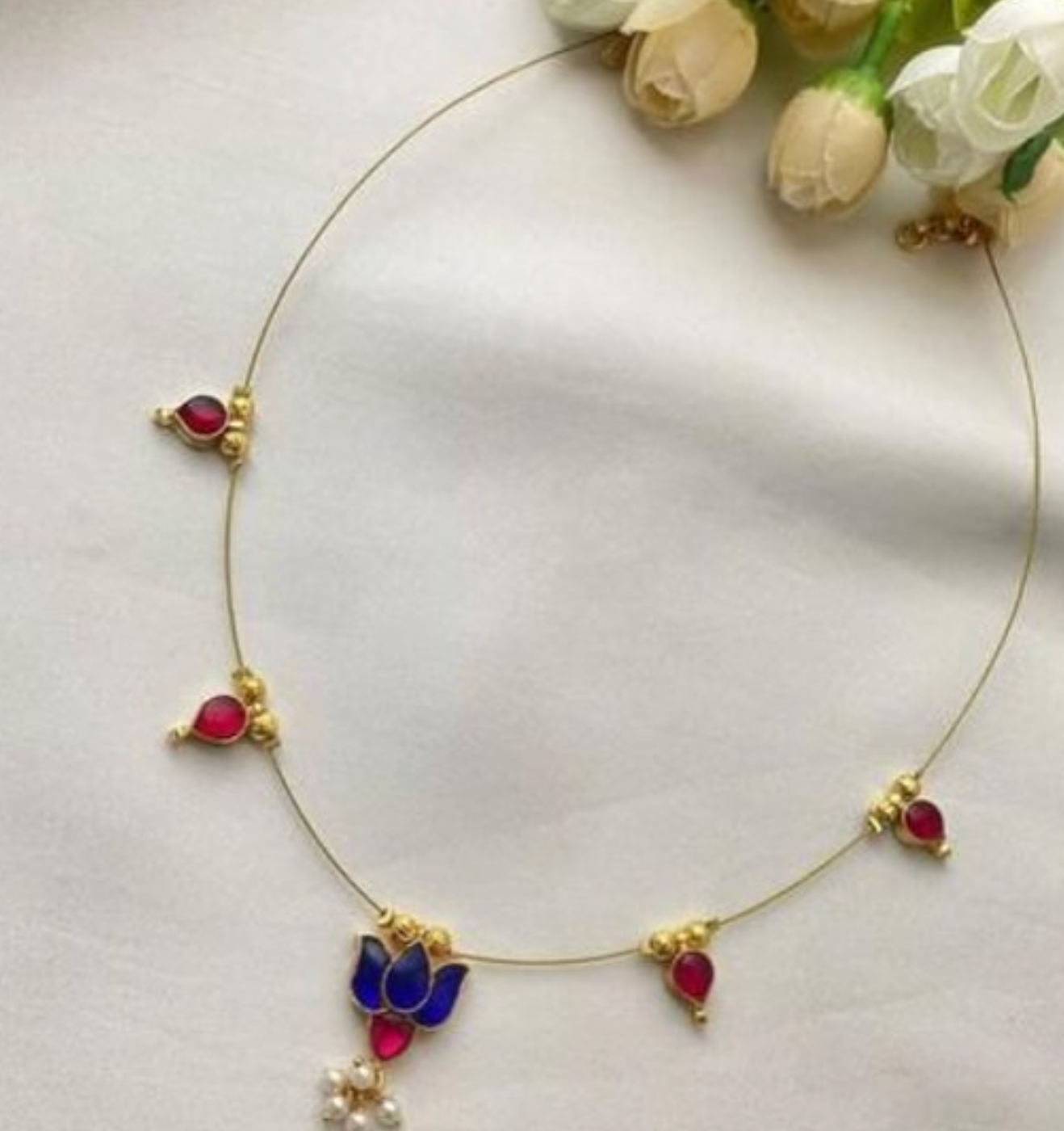 Invisible lotus necklace Blue|Red