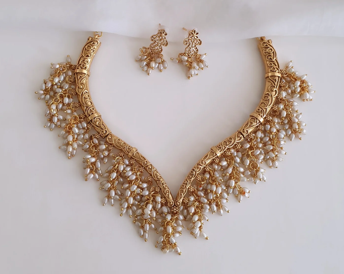 Premium hasili rice pearl neckalce