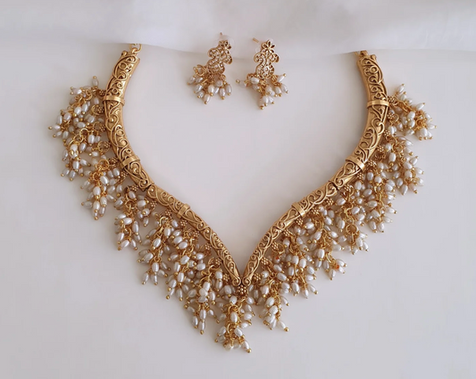 Premium hasili rice pearl neckalce