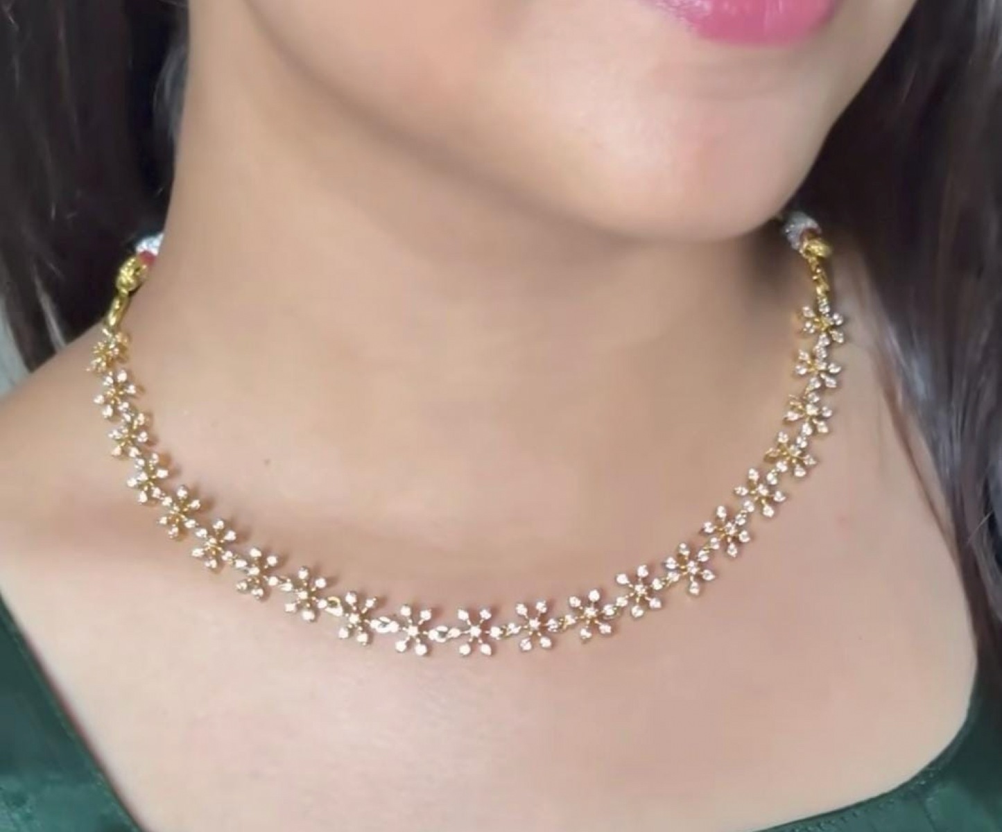 Diamond antique finish Necklace Set