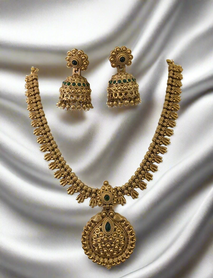 Stunning Premium Gold finish Necklace Set | Luxury Indian Jewelry for Elite Buyers