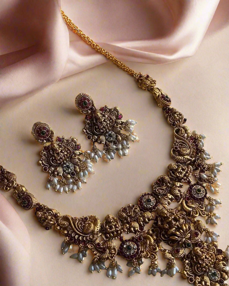Premium bridal Lakshmi necklace