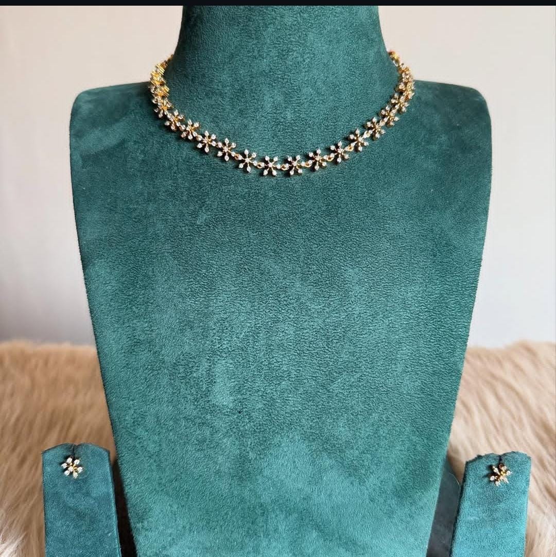 Diamond antique finish Necklace Set