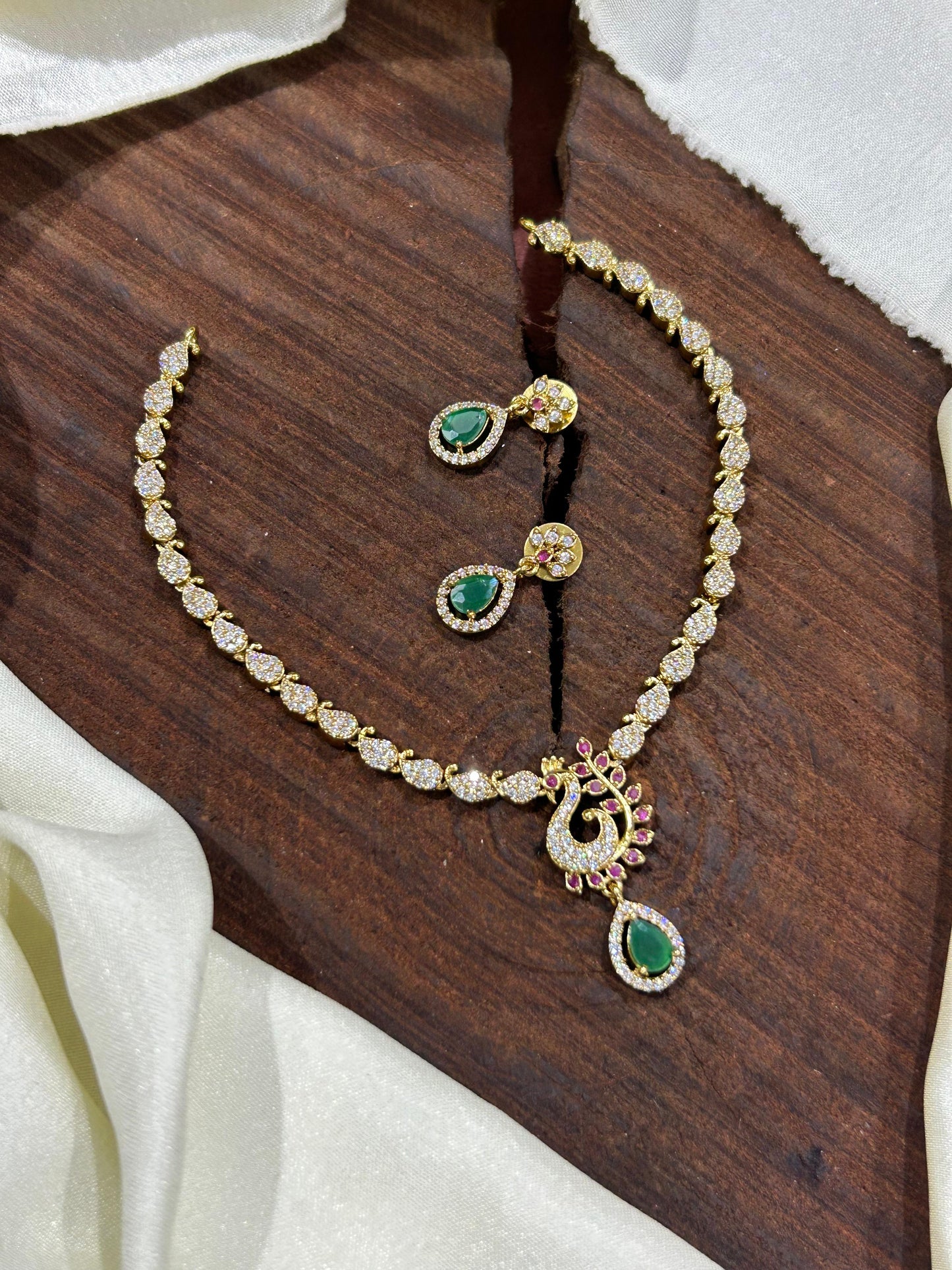 Premium Diamond Peacock necklace