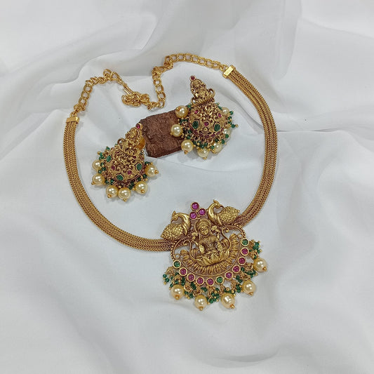 Premium gold look alike Lakshmi atigai