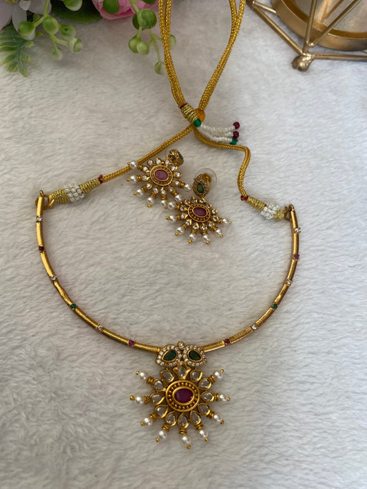 Ruby green hasili necklace