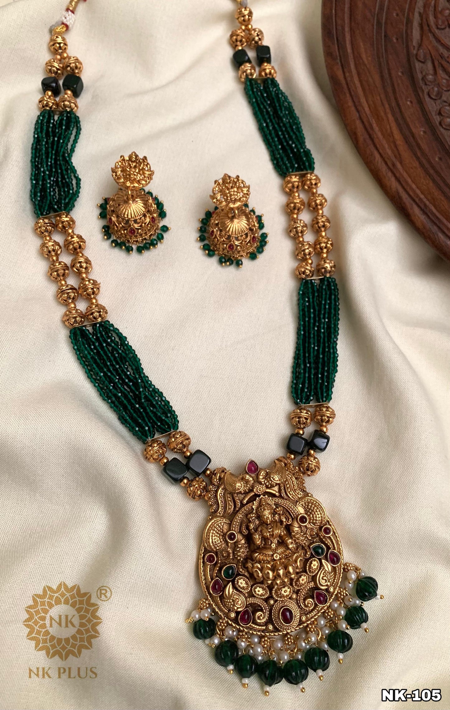 Exquisite Antique Lakshmi unique Luxury Haram | Antique Finish Indian Jewelry for Elite Buyers