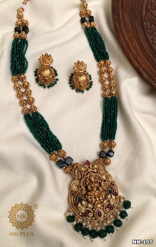 Exquisite Antique Lakshmi unique Luxury Haram | Antique Finish Indian Jewelry for Elite Buyers