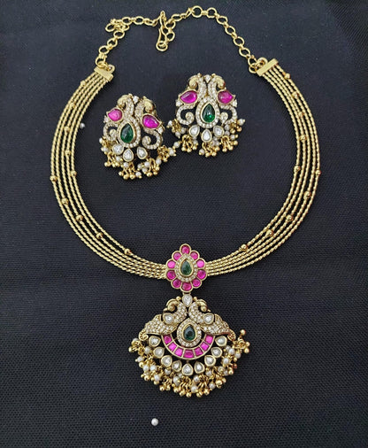 Premium jadau stone hasili necklace