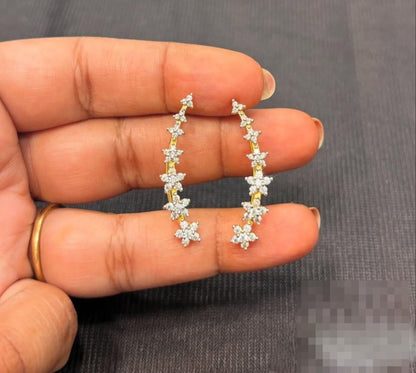 AD diamond ear cuffs