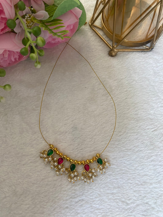 Cute Pearl droppings invisible necklace