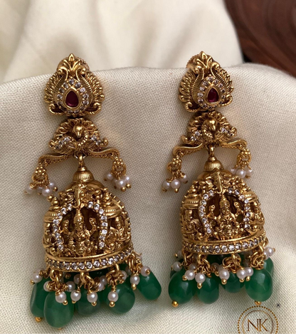Premium gold replica 3D jhumkas