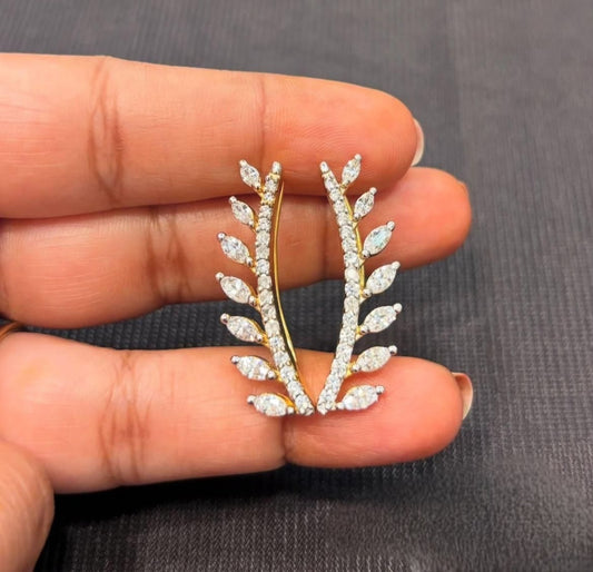 AD diamond ear cuffs
