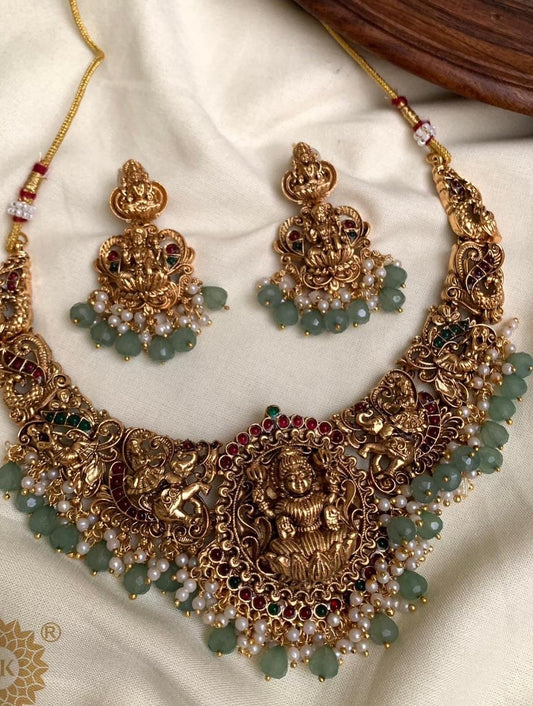 Premium Nagas Lakshmi necklace set