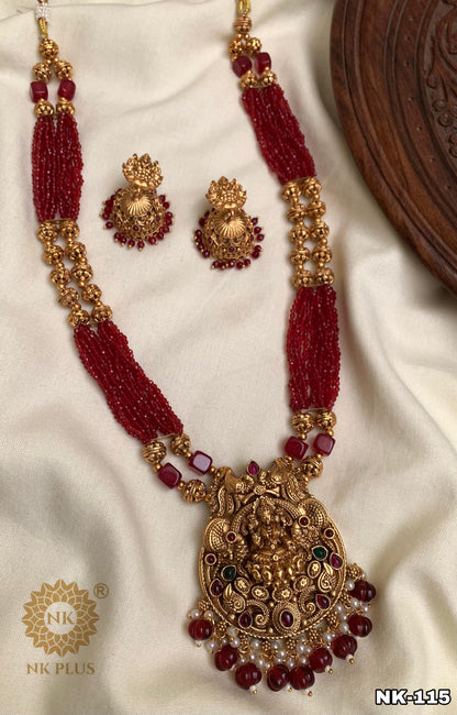 Exquisite Antique Lakshmi unique Luxury Haram | Antique Finish Indian Jewelry for Elite Buyers