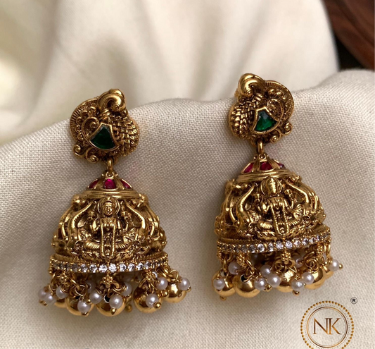 Premium gold replica 3D jhumkas