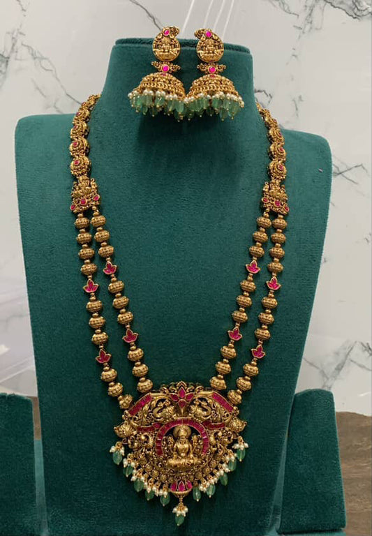 Premium jadau bridal set- haram necklace and hipbelt