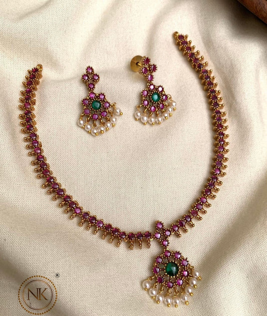 Premium pink kempstone necklace