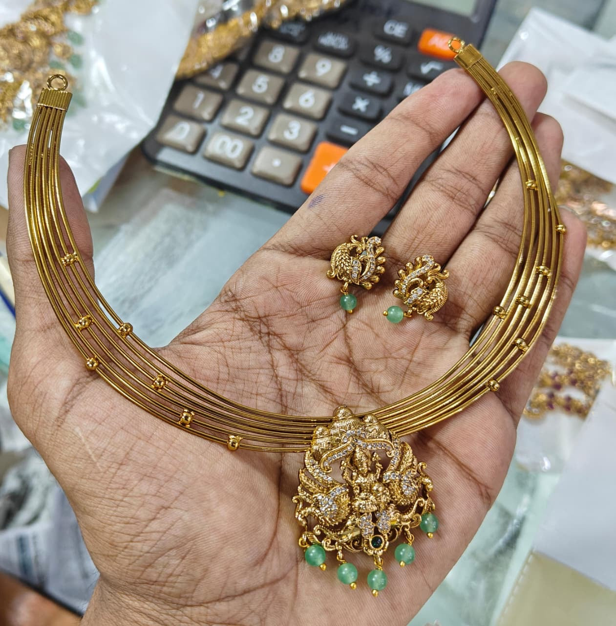 Premium Kanti AD stone necklace