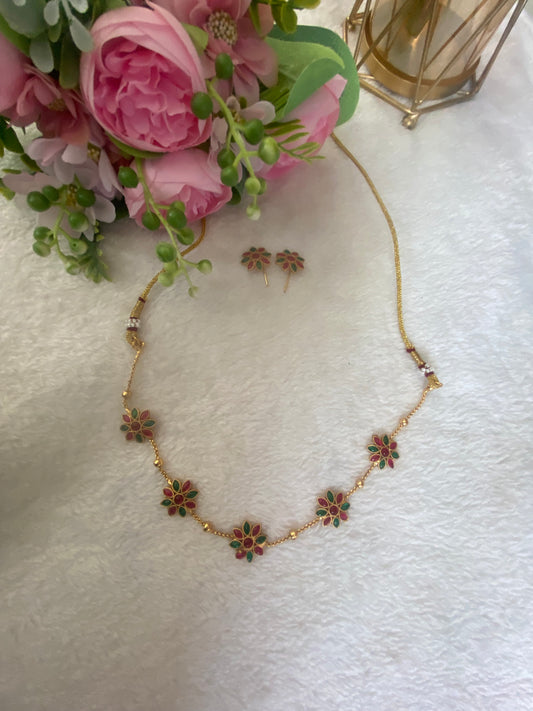 Simple kemp stone necklace