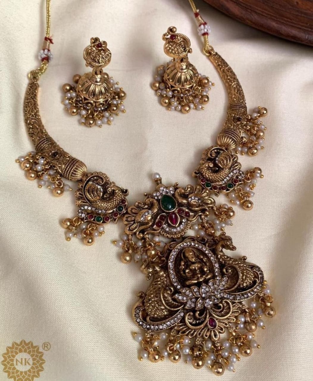 Premium bridal Lakshmi Nagas necklace set