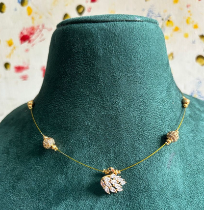 Invisible Diamond replica Peacock necklace with earrings