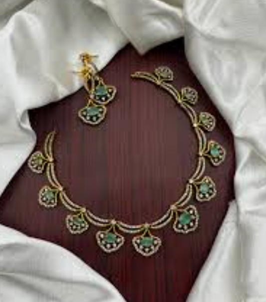 Premium victorian sea blue celebrity necklace