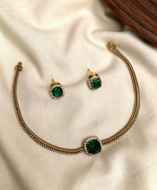 Premium Emerald/Purple necklace
