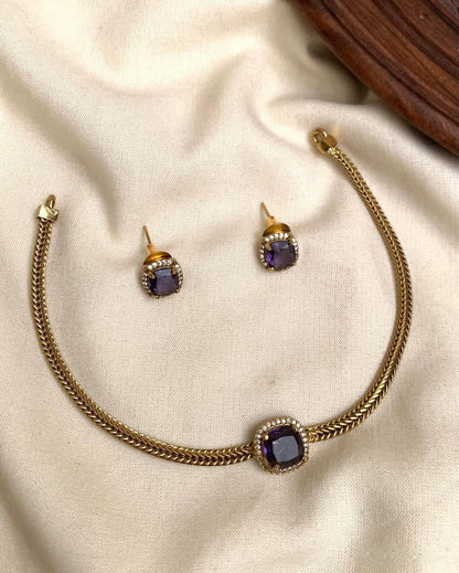 Premium Emerald/Purple necklace