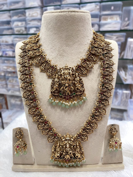 Bridal Lakshmi Antique kaasu malai set