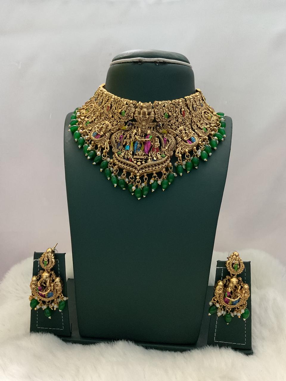 Premium bridal Ram Parivar choker set