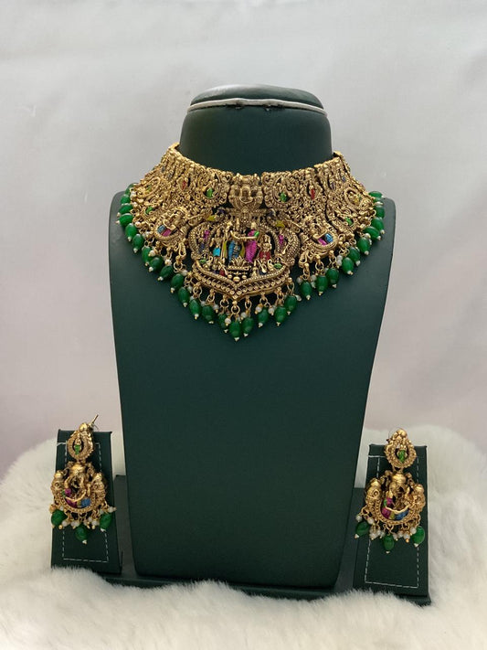 Premium bridal Ram Parivar choker set