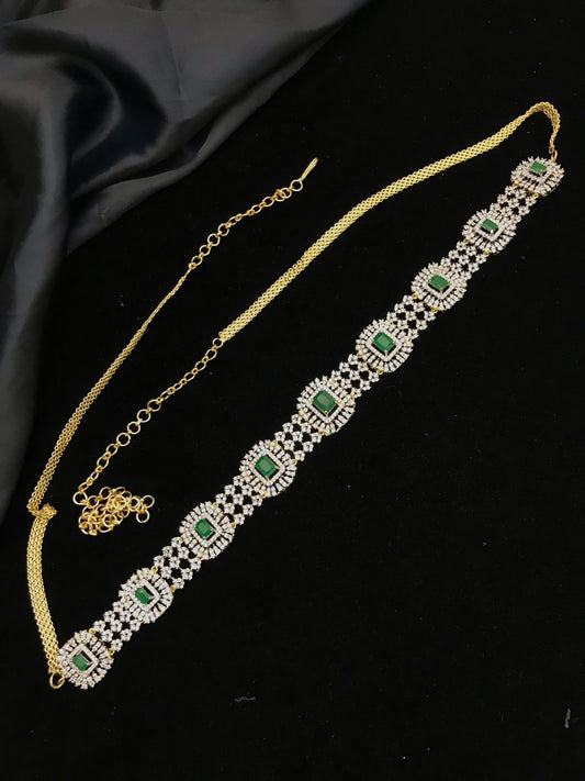 Premium Diamond emerald hipchain
