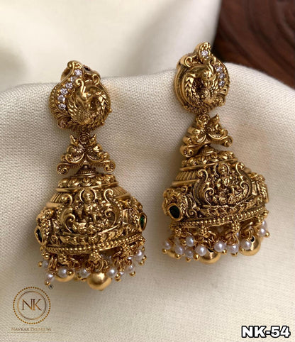 Premium antique finish intricate design jumkas