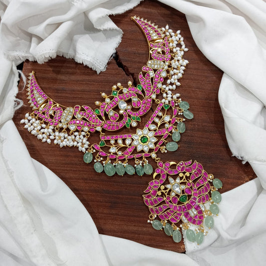 Premium jadau kemp bridal necklace EJD79- Preorder 15 days