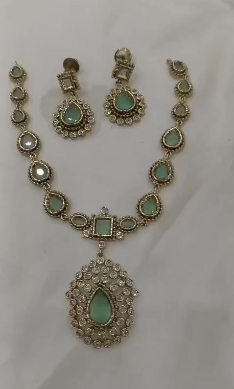 Premium AD stone Jyothika inspired necklace