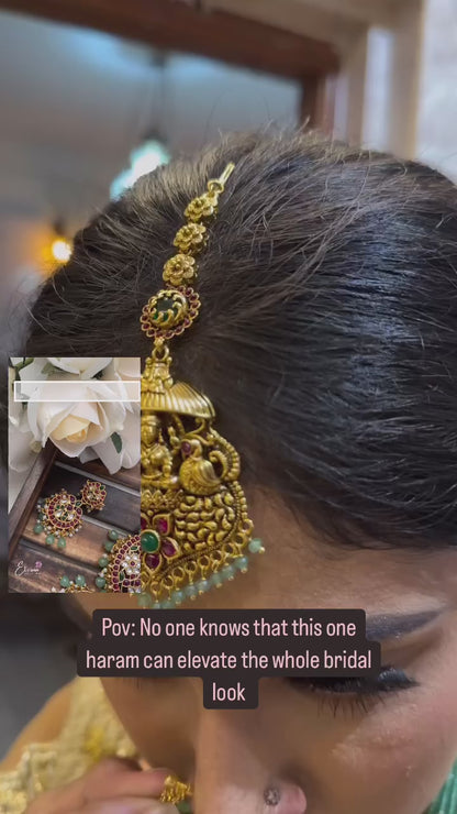 Trending Viral Green Beads Bridal Haram | Luxury Indian Wedding Jewelry