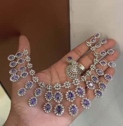 Premium Diamond Ad stone Bridal necklace