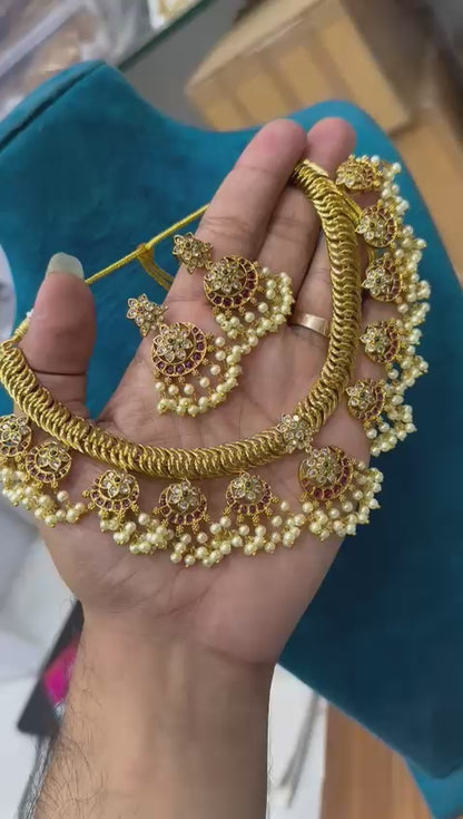 Premium kuttapusalu kemp stone necklace