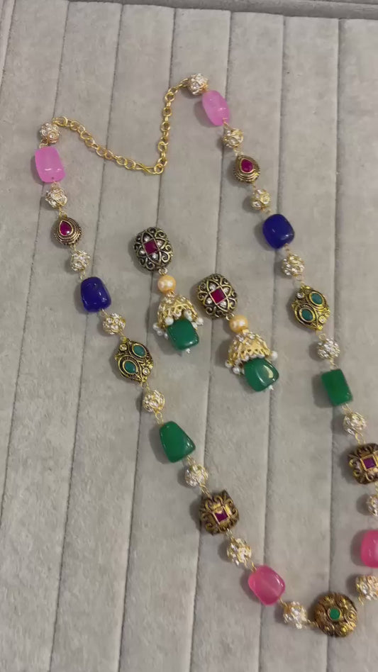 Premium precious stone mala set