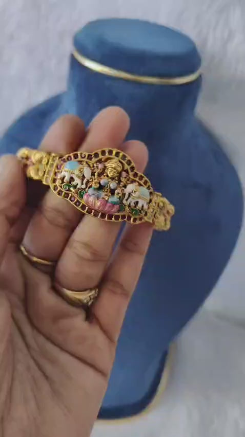 Premium lakshmi kada bangle with elephant motifs